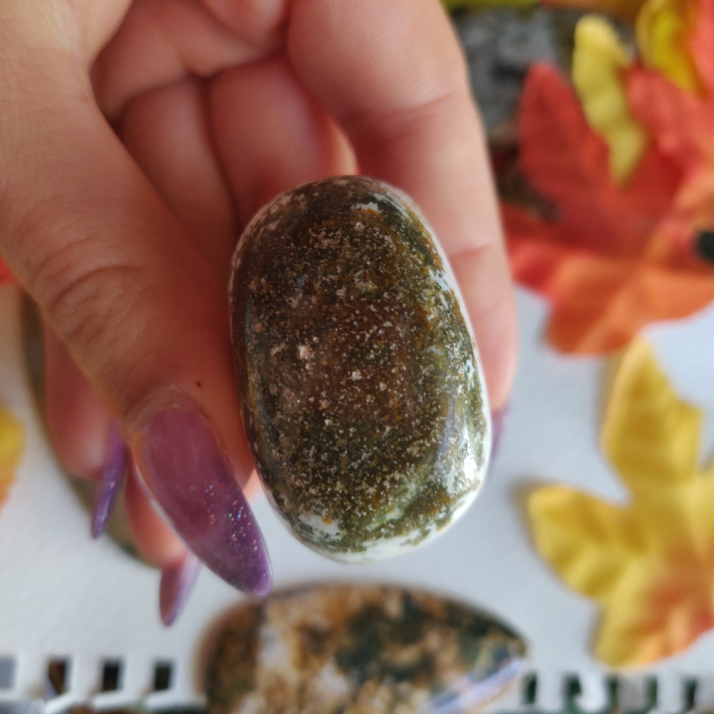 Ocean Jasper Palm Stone (#28)