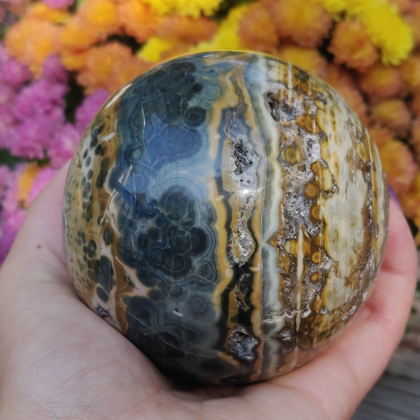 Large Ocean Jasper Sphere, High Quality Ocean Jasper Sphere (#A1)