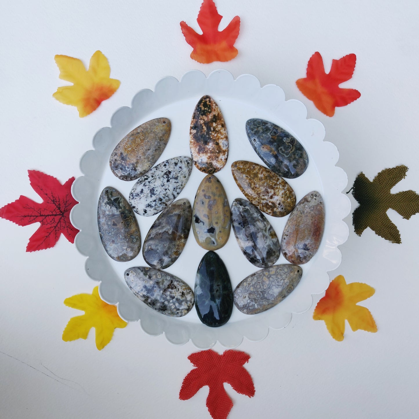 Ocean Jasper Cabochon (Top Drilled) - choose your favorite!