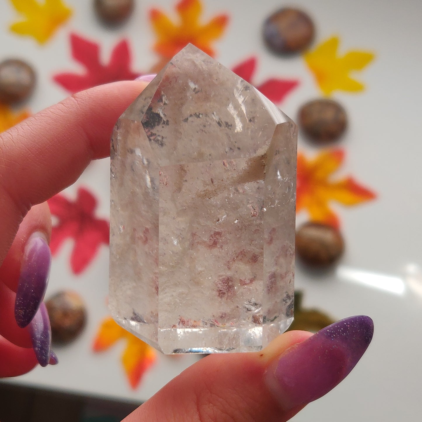 Garden Quartz Point, Lodolite Point (#A1)