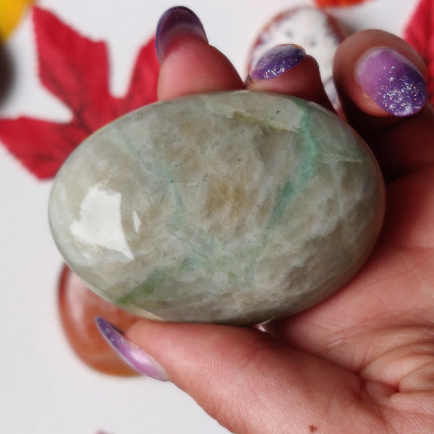 Garnierite Palm Stone (#A2)