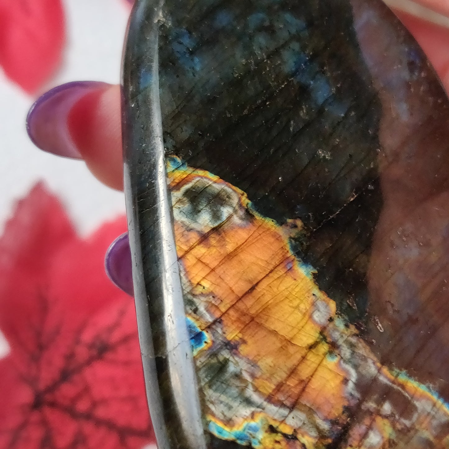 Labradorite Palm Stone (#A14)