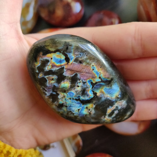 Labradorite Palm Stone (#A21)