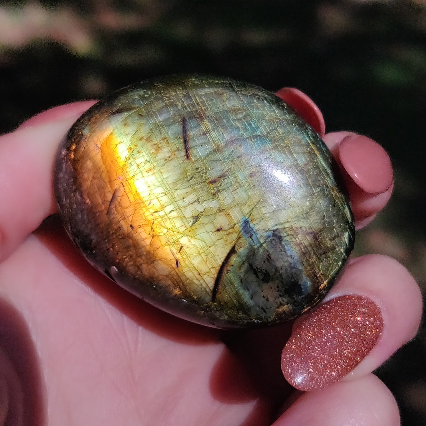 Labradorite Palm Stone (#A23)