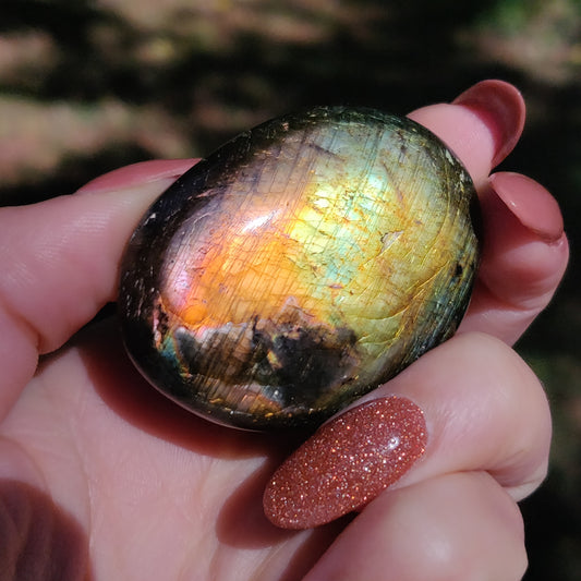 Labradorite Palm Stone (#A23)