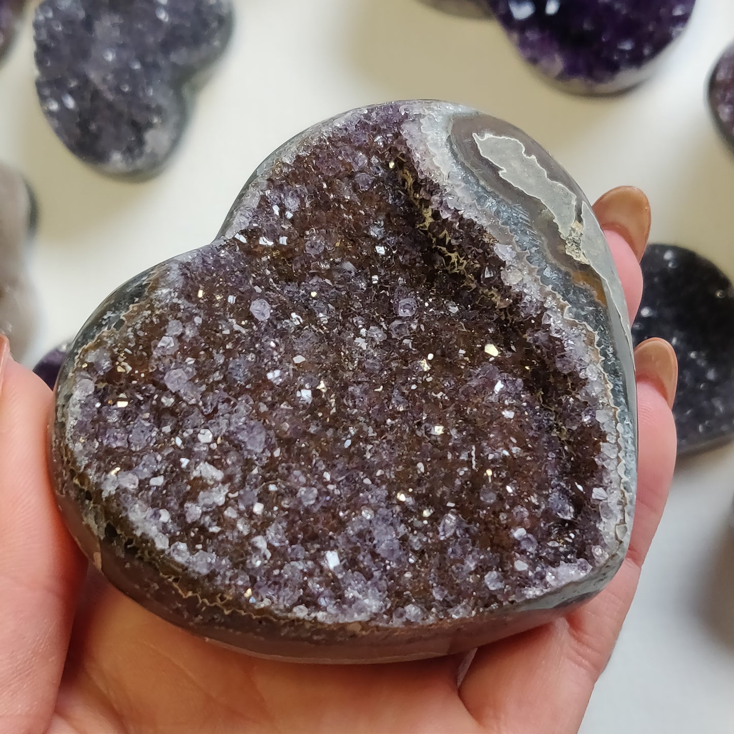 Amethyst Geode Heart (#G5) - Simply Affinity