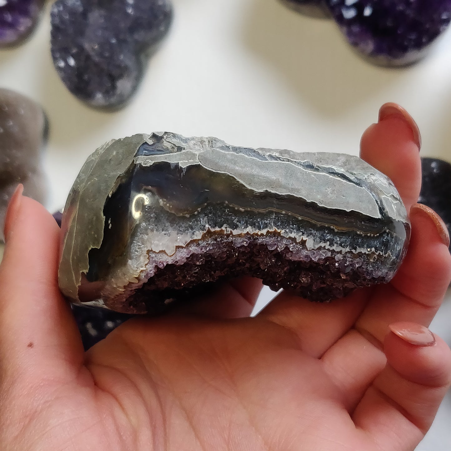 Amethyst Geode Heart (#G5) - Simply Affinity