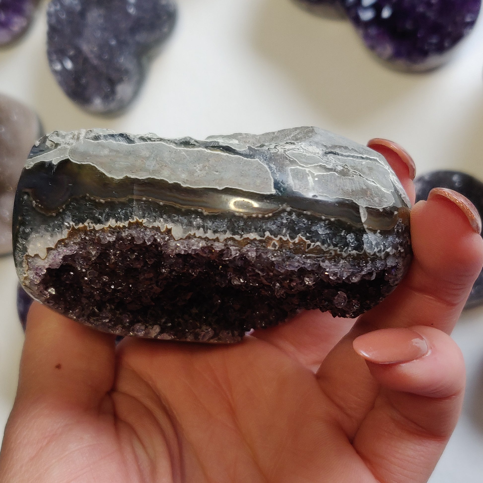 Amethyst Geode Heart (#G5) - Simply Affinity