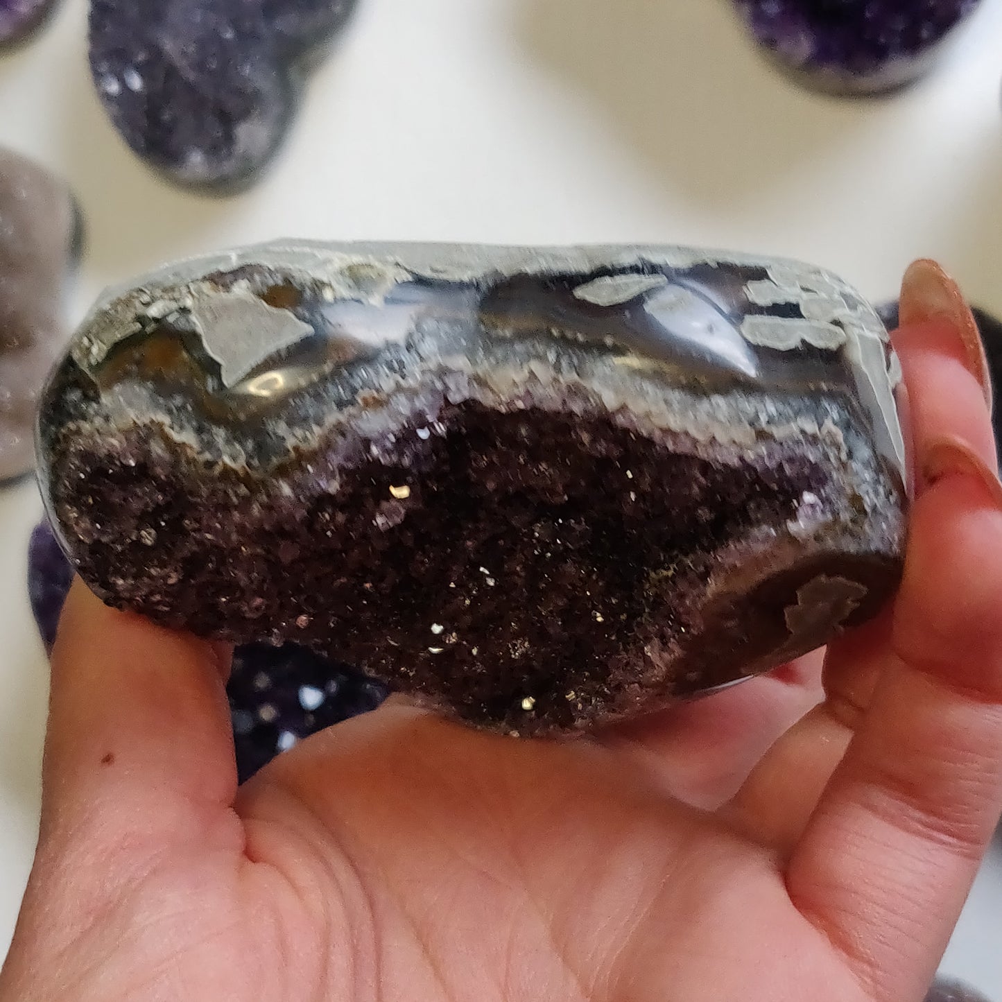 Amethyst Geode Heart (#G5) - Simply Affinity