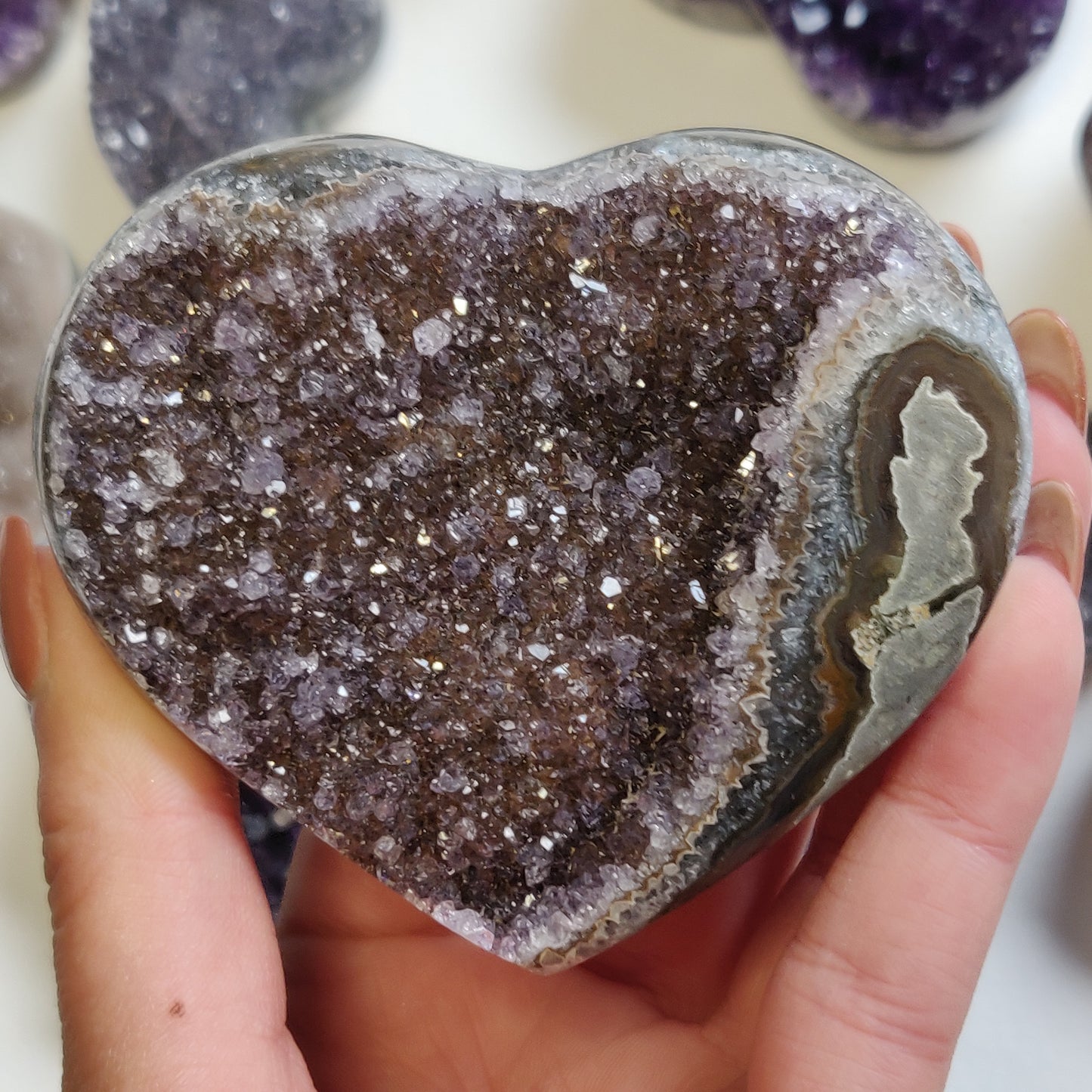 Amethyst Geode Heart (#G5) - Simply Affinity
