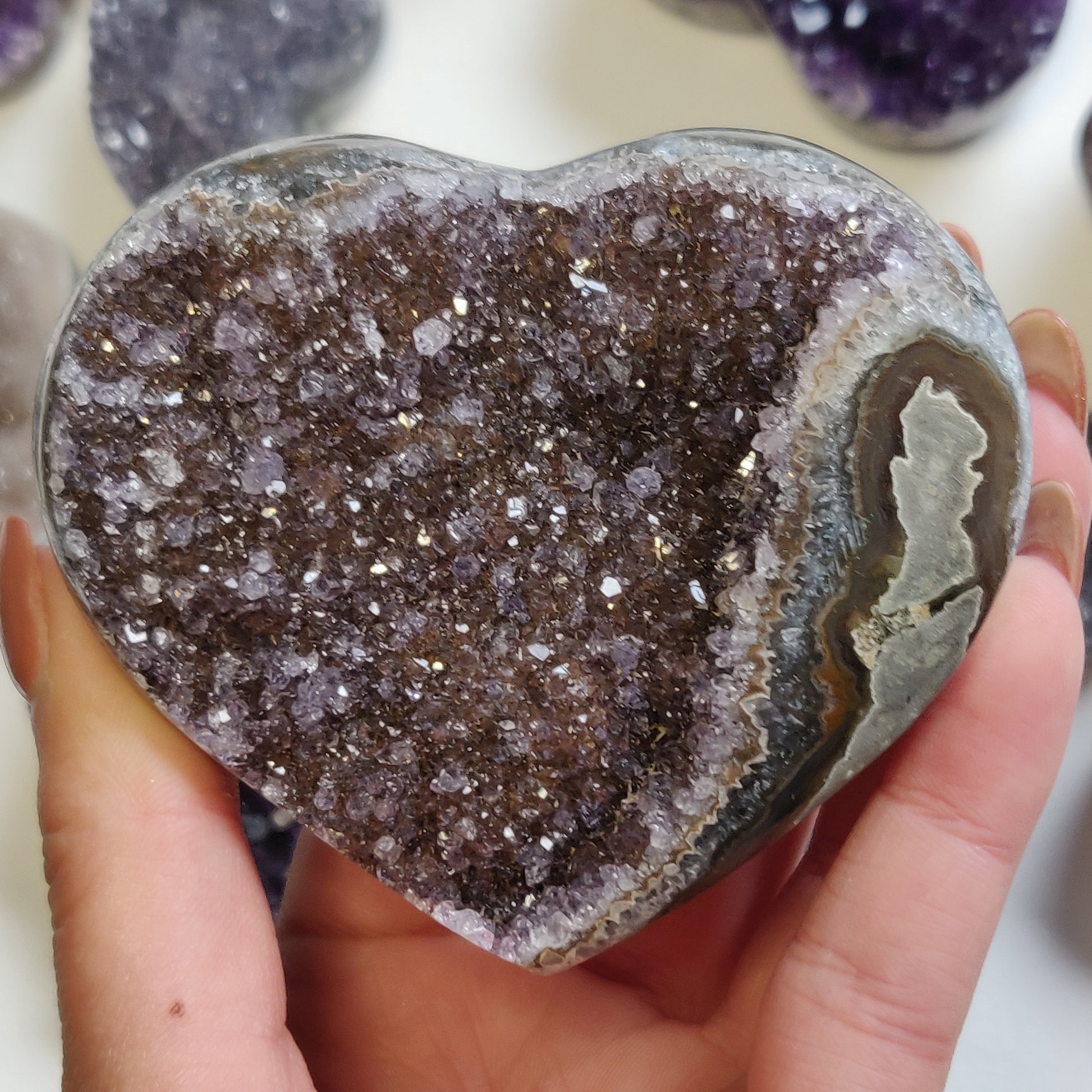 Amethyst Geode Heart (#G5) - Simply Affinity