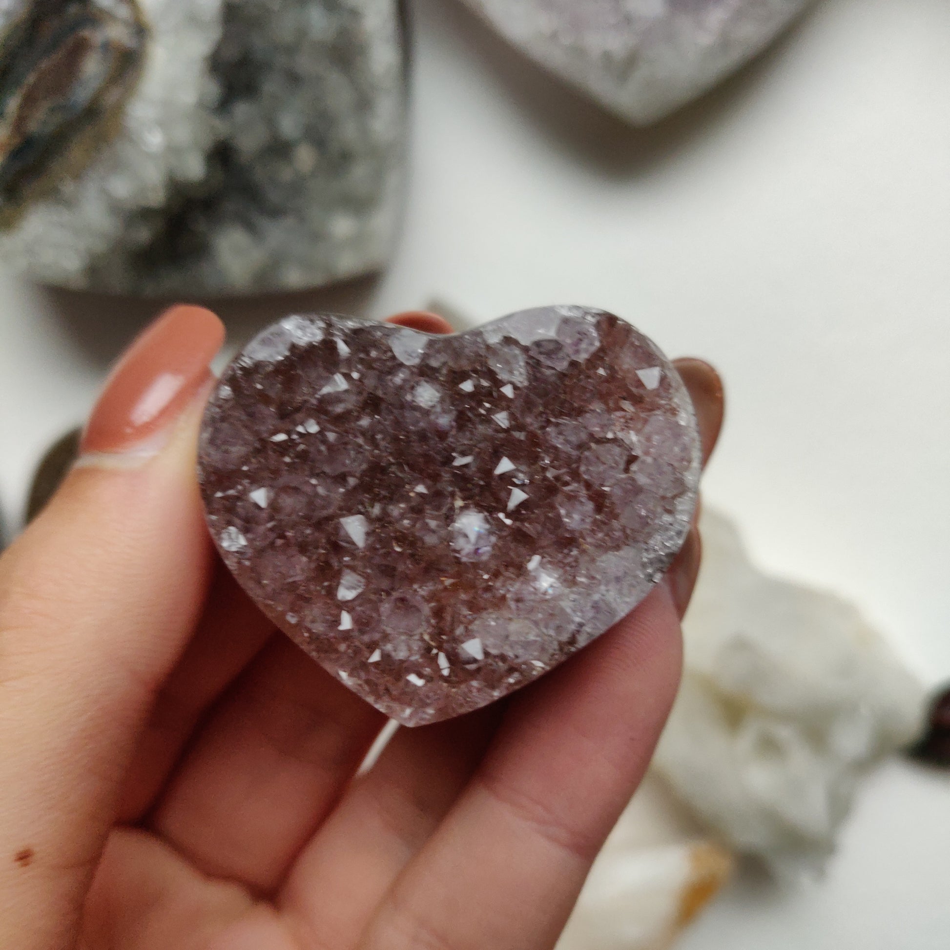 Amethyst Geode Heart (#G18) - Simply Affinity