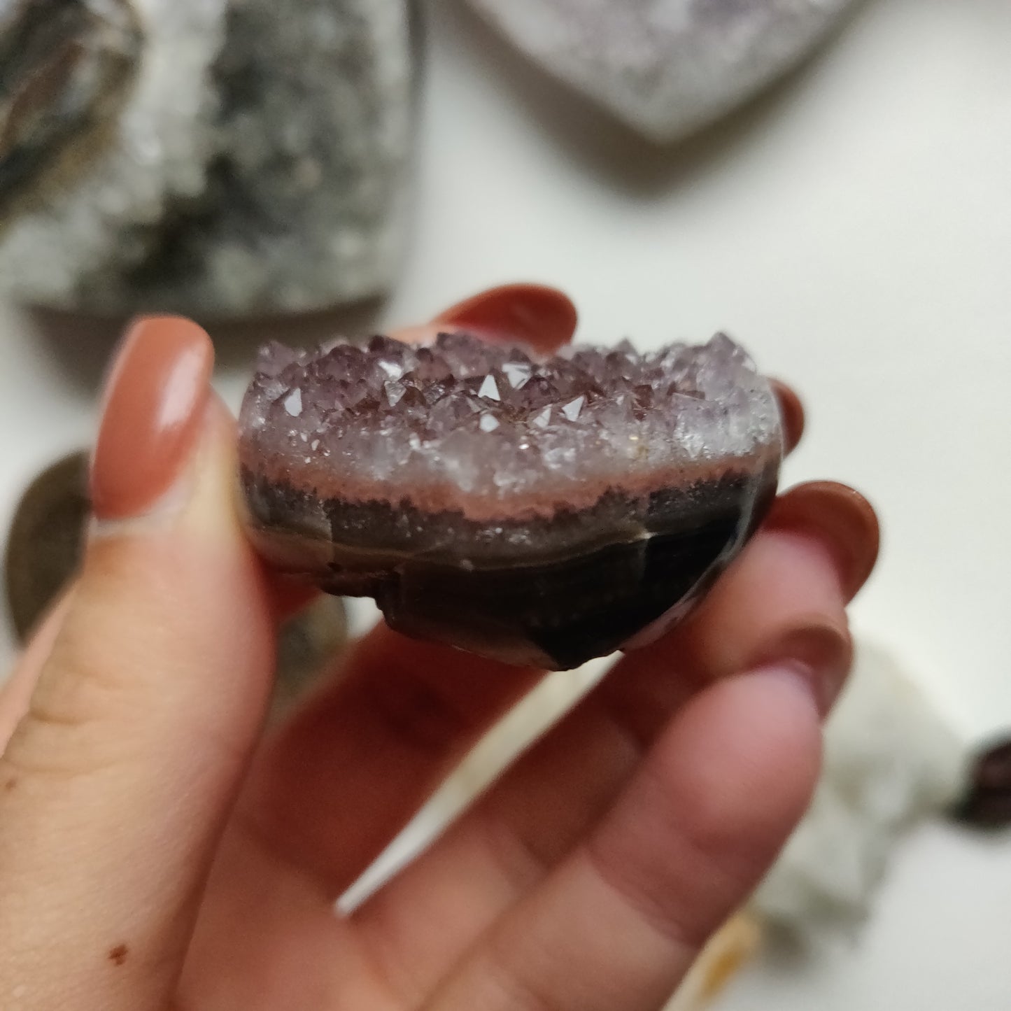 Amethyst Geode Heart (#G18) - Simply Affinity