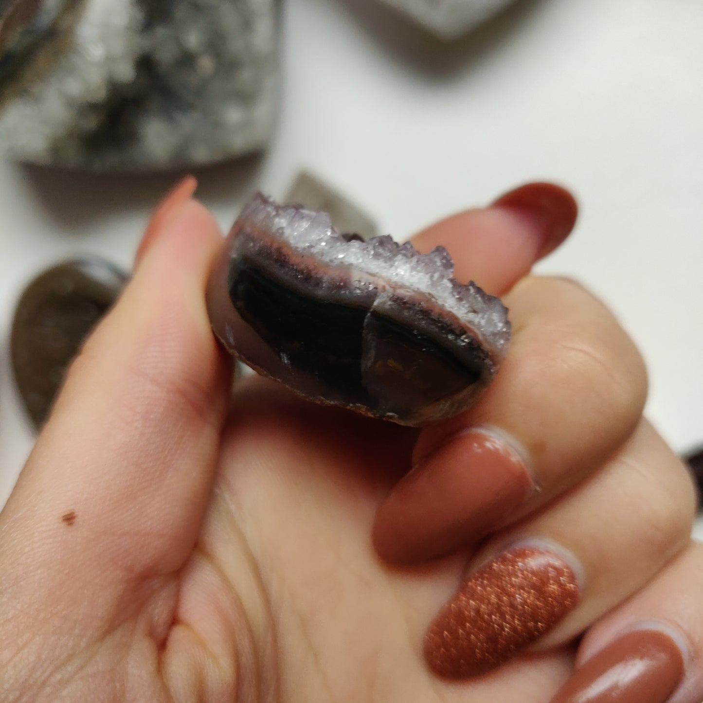Amethyst Geode Heart (#G18) - Simply Affinity
