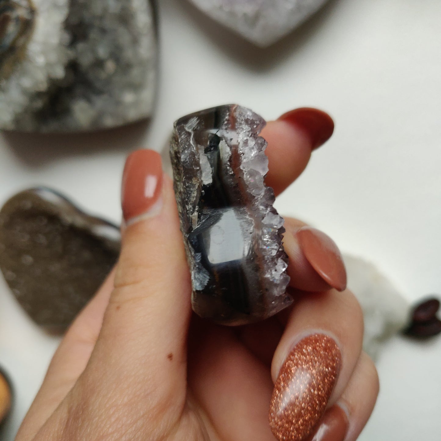 Amethyst Geode Heart (#G18) - Simply Affinity