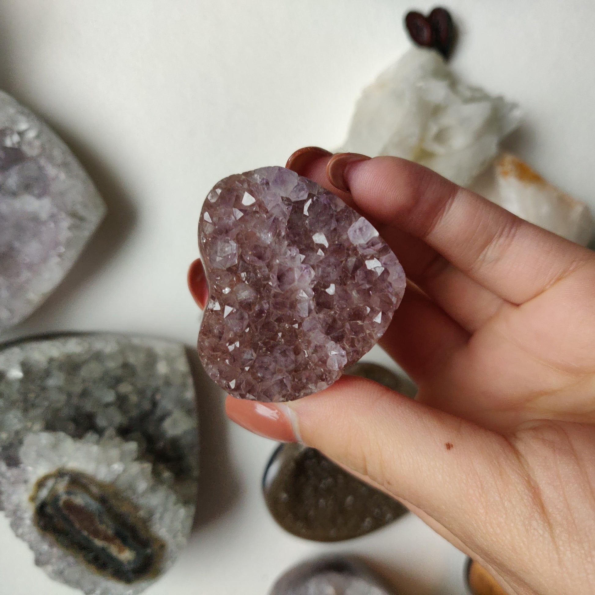 Amethyst Geode Heart (#G19) - Simply Affinity