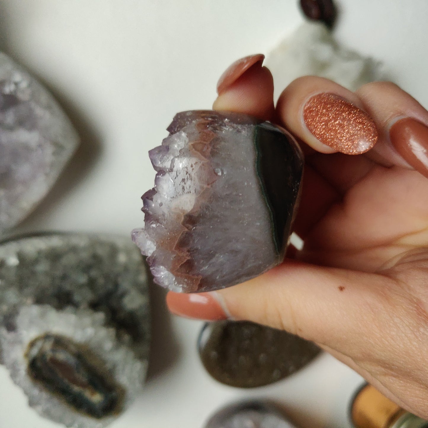Amethyst Geode Heart (#G19) - Simply Affinity
