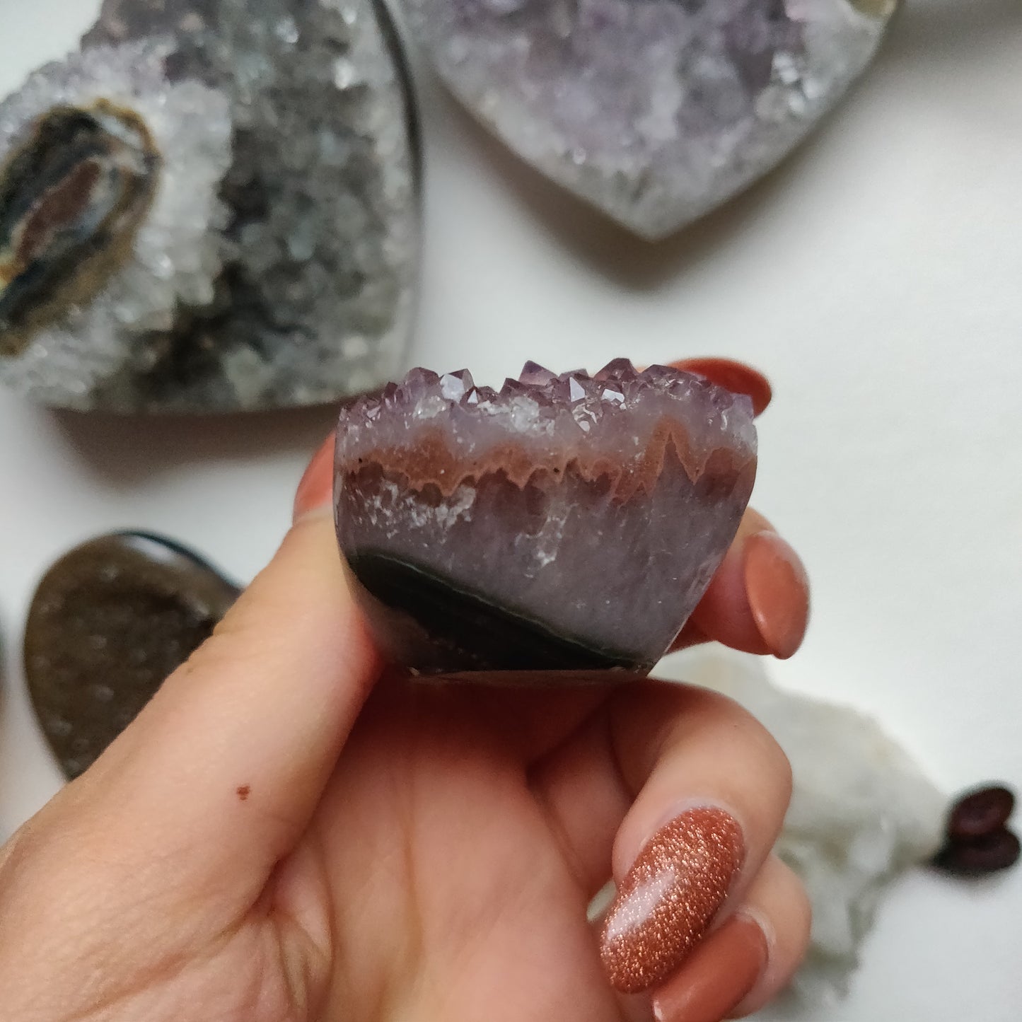 Amethyst Geode Heart (#G19) - Simply Affinity