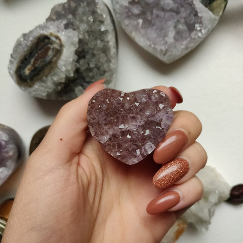 Amethyst Geode Heart (#G19) - Simply Affinity
