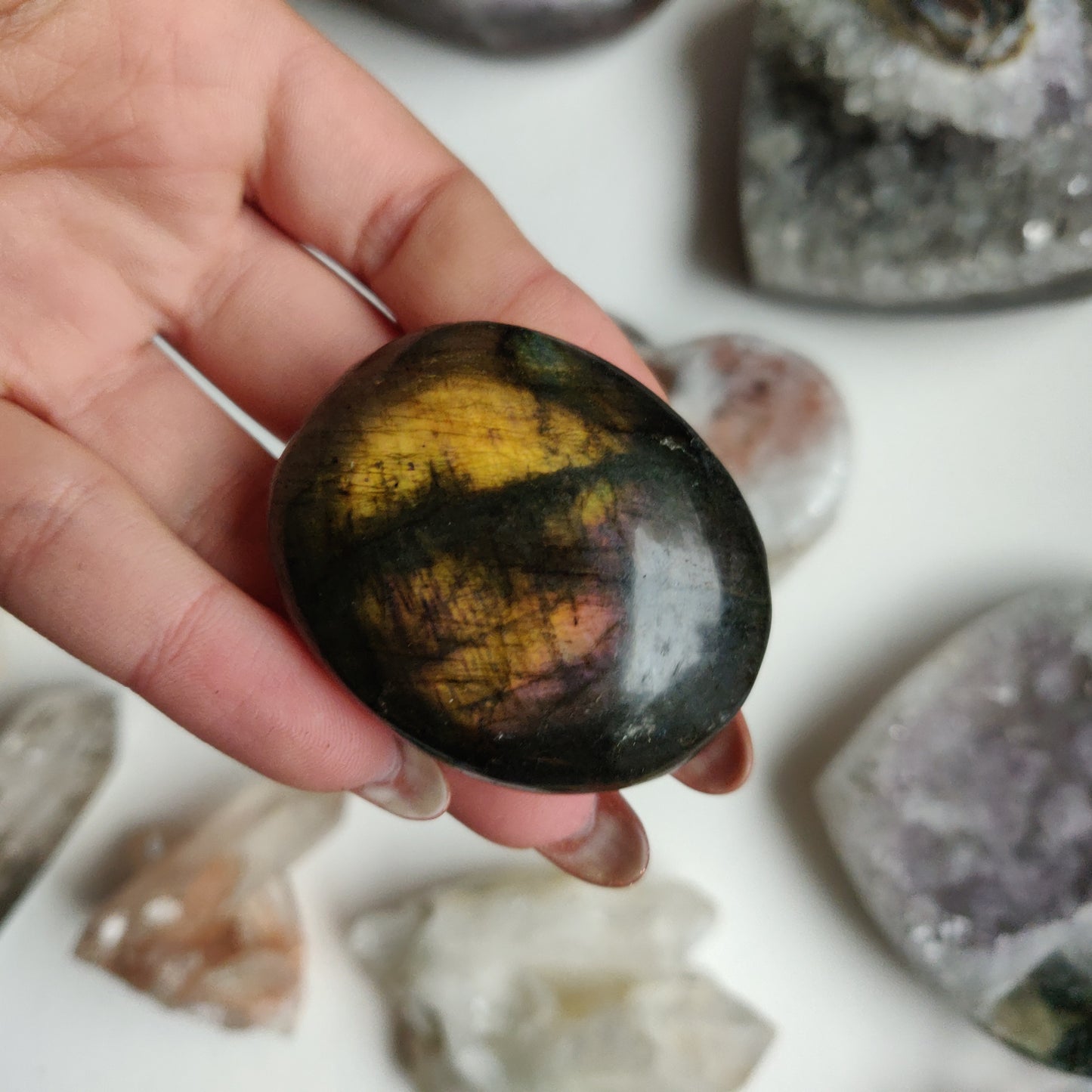 Labradorite Palm Stone (#132)