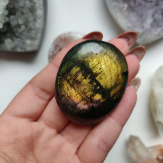Labradorite Palm Stone (#132)