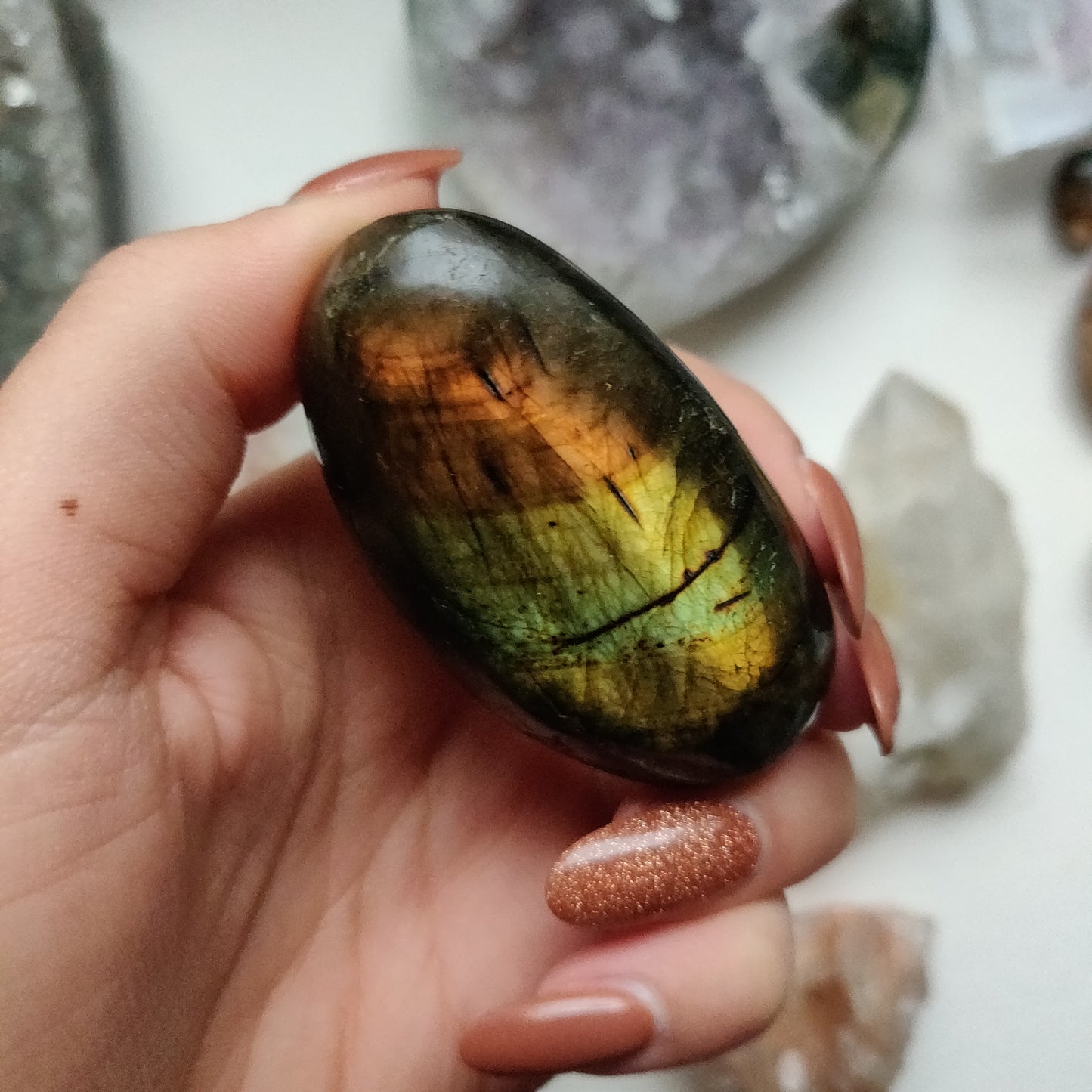 Labradorite Palm Stone (#98)