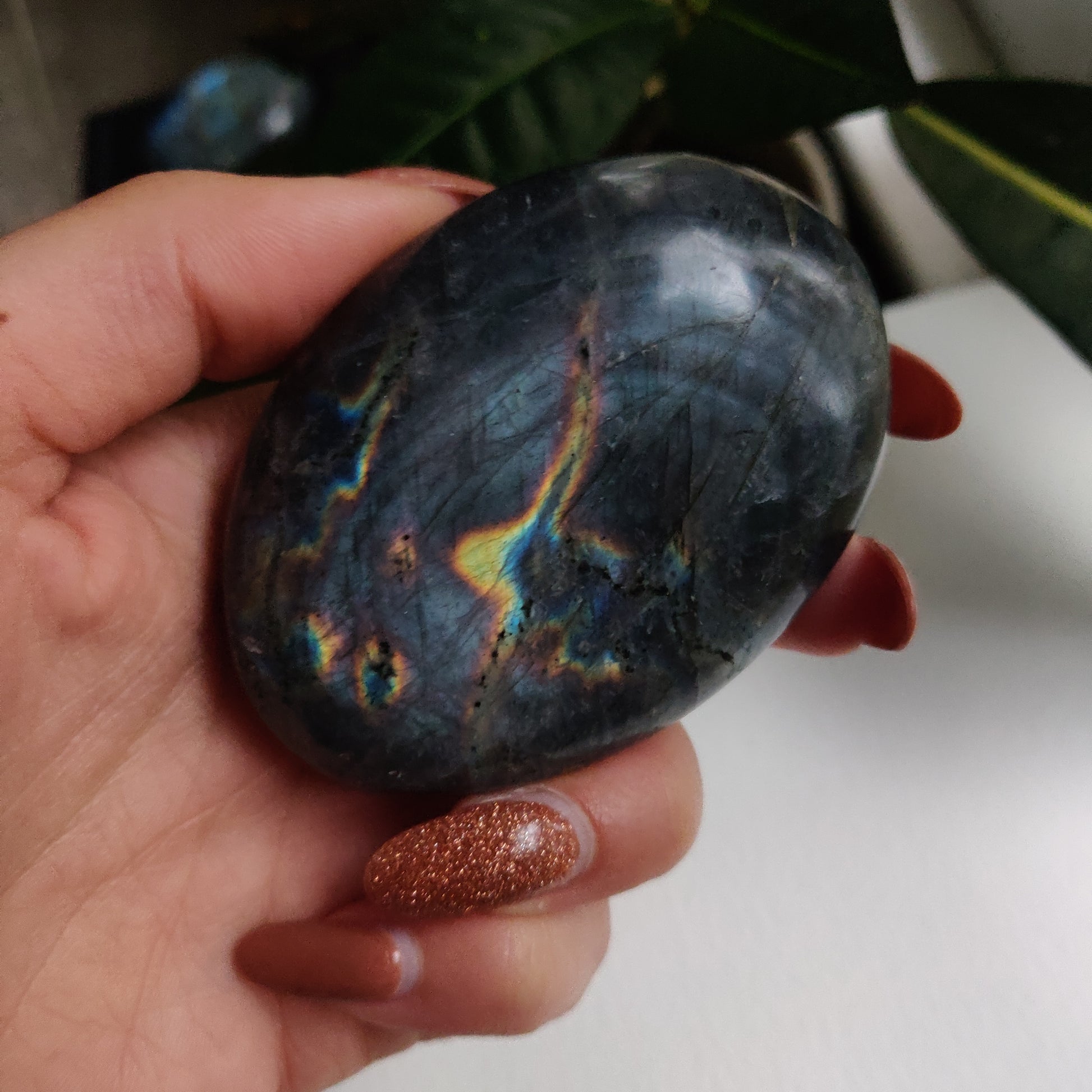 Labradorite Palm Stone (#62) - Simply Affinity
