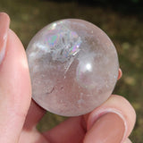 Clear Quartz Sphere with Rainbow Inclusions (#2)