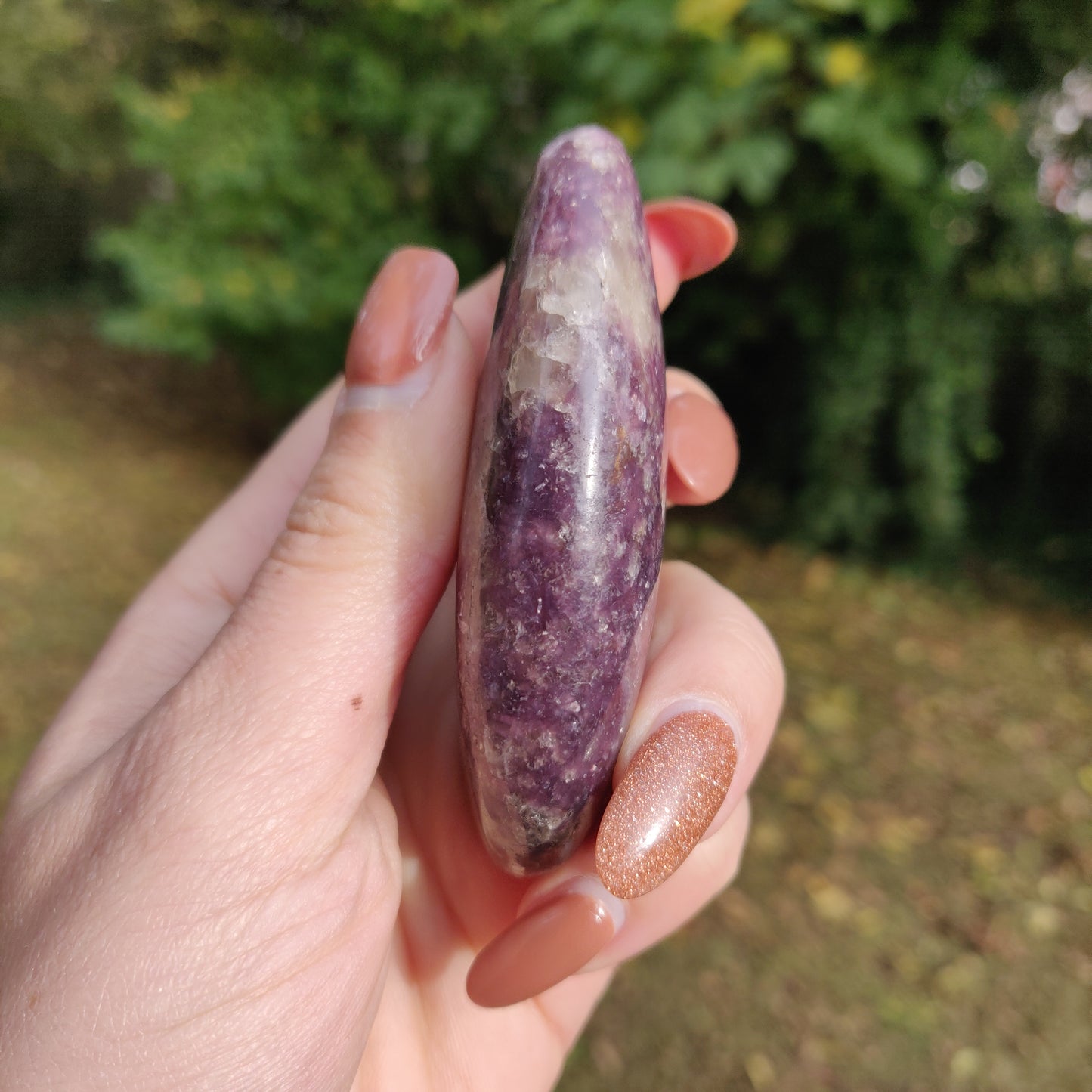 Lepidolite Palm Stone (#7)
