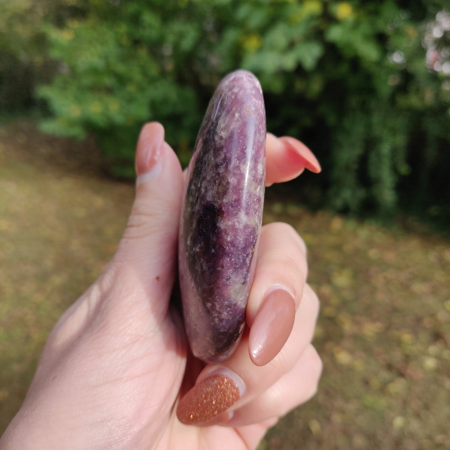 Lepidolite Palm Stone (#7)