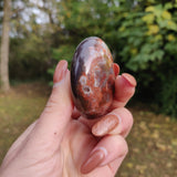Violet Flame Agate Palm Stone (#7)