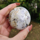 Purple Dendritic Opal  Palm Stone (#16)