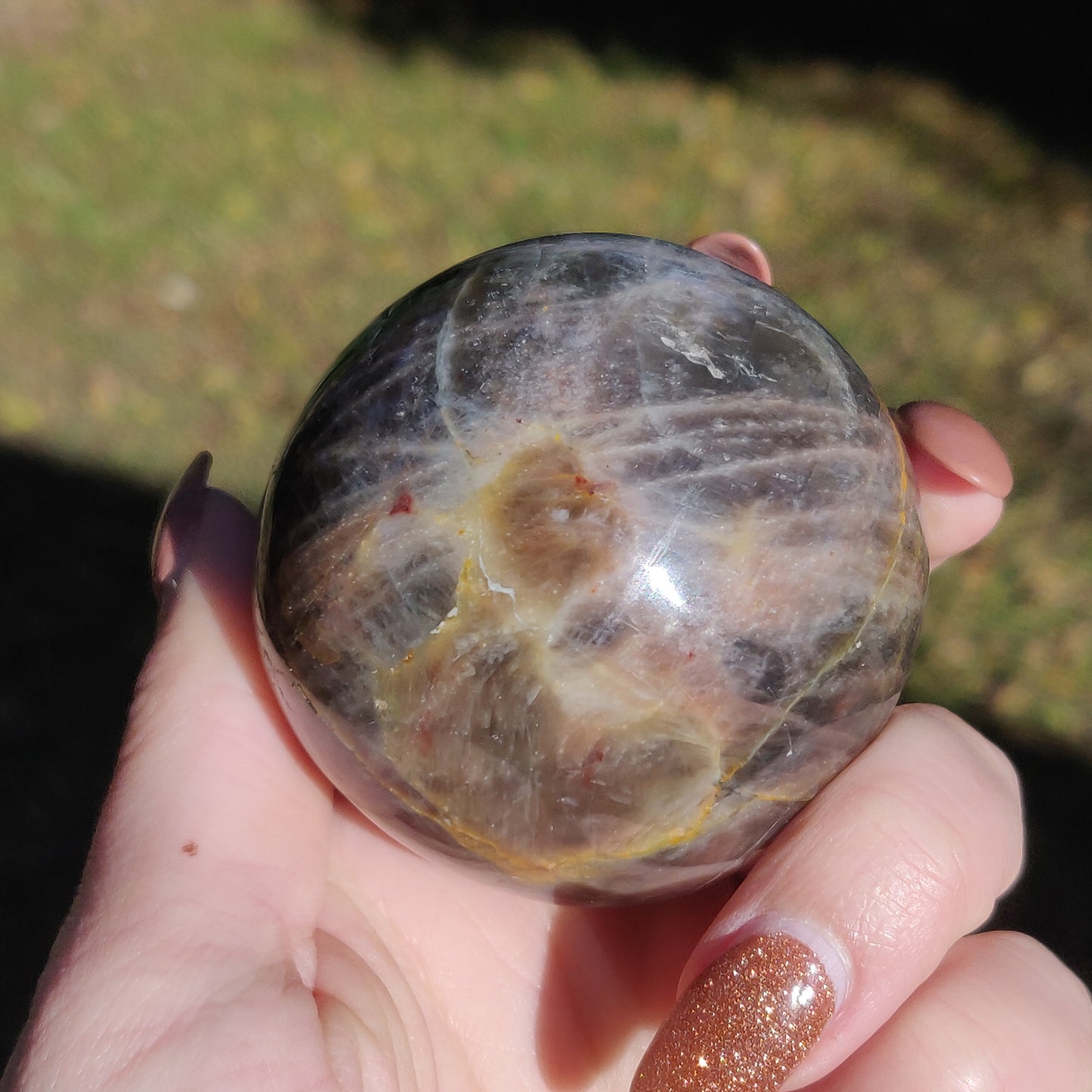 Black Moonstone Sphere (#4)
