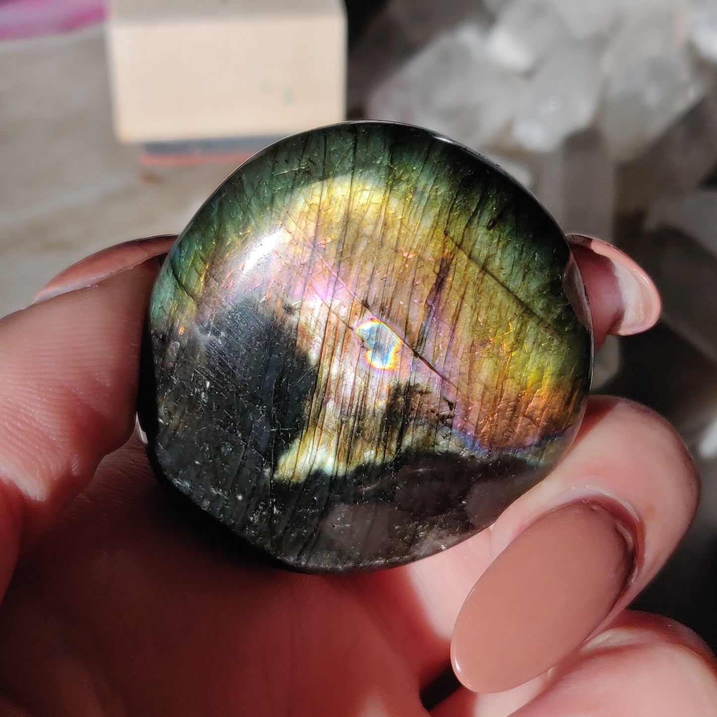 Labradorite Palm Stone (#145)