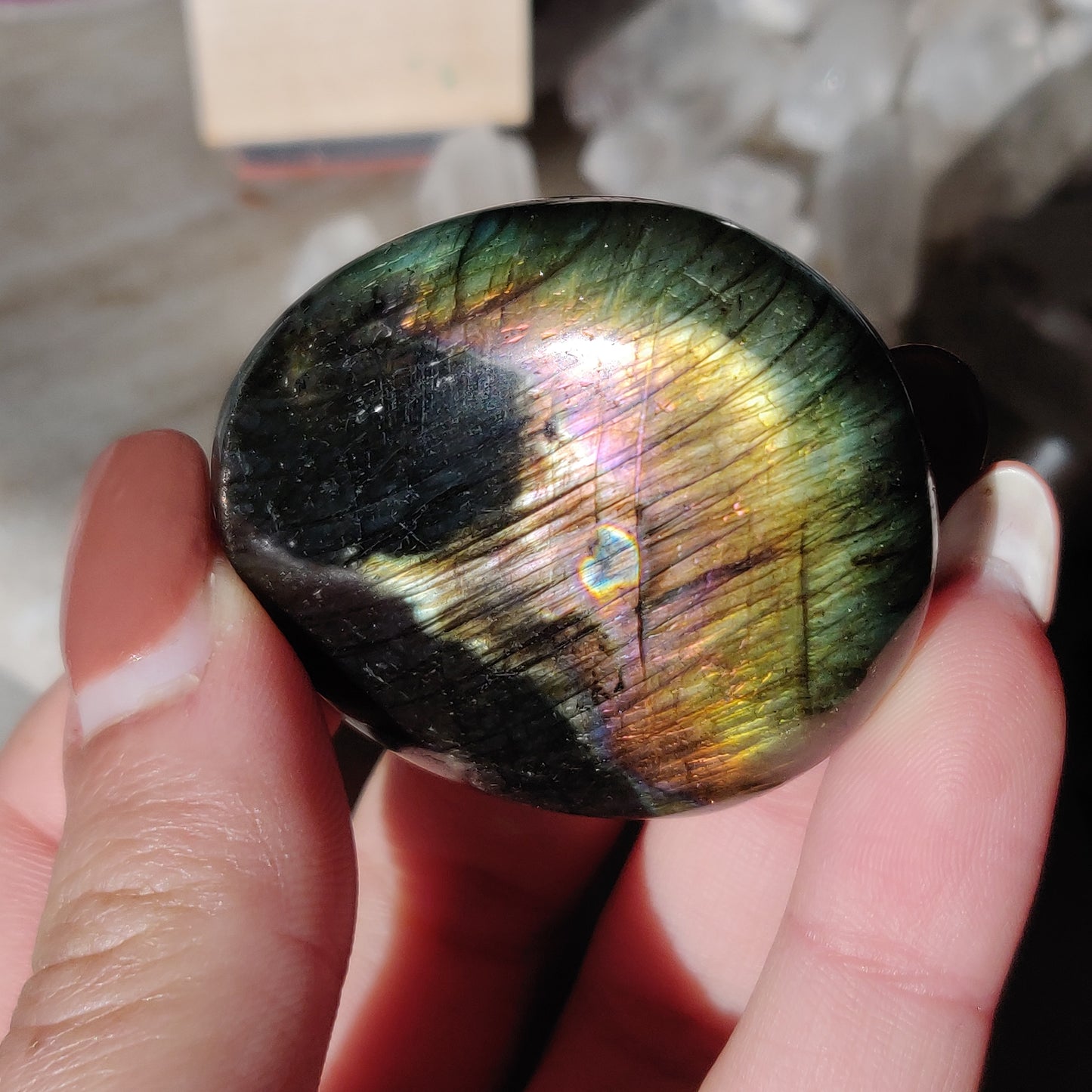 Labradorite Palm Stone (#145)