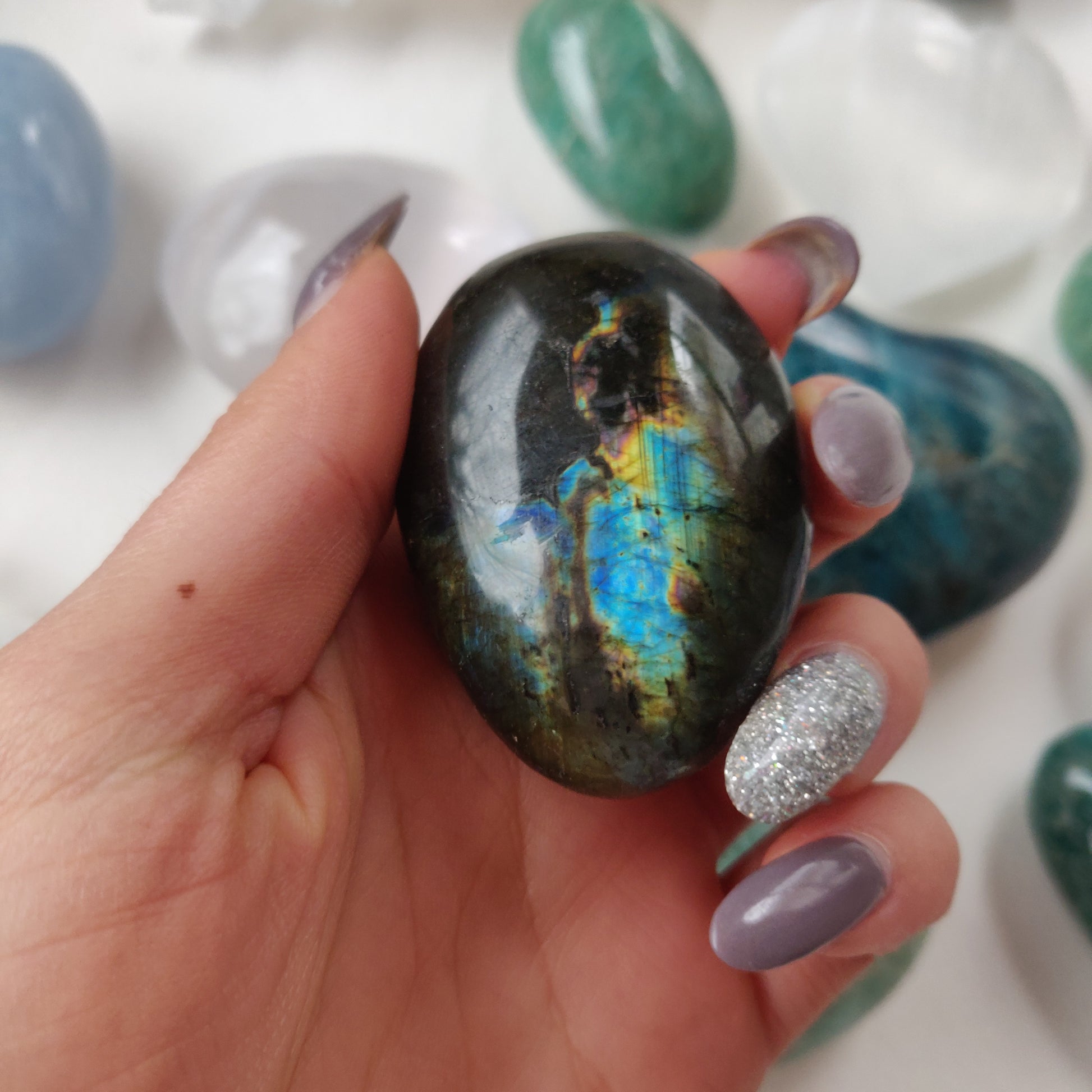 Labradorite Palm Stone (#34) - Simply Affinity