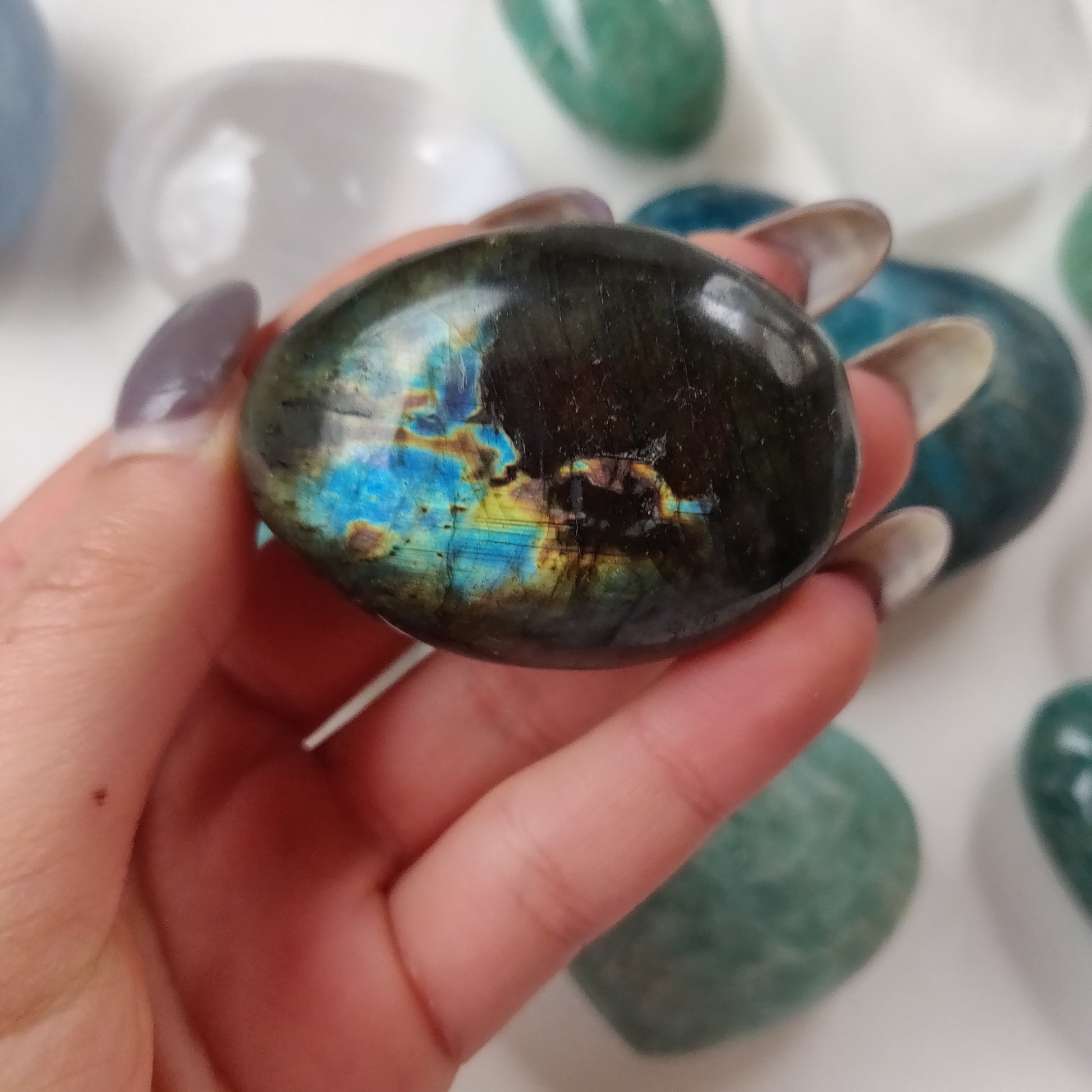 Labradorite Palm Stone (#34) - Simply Affinity