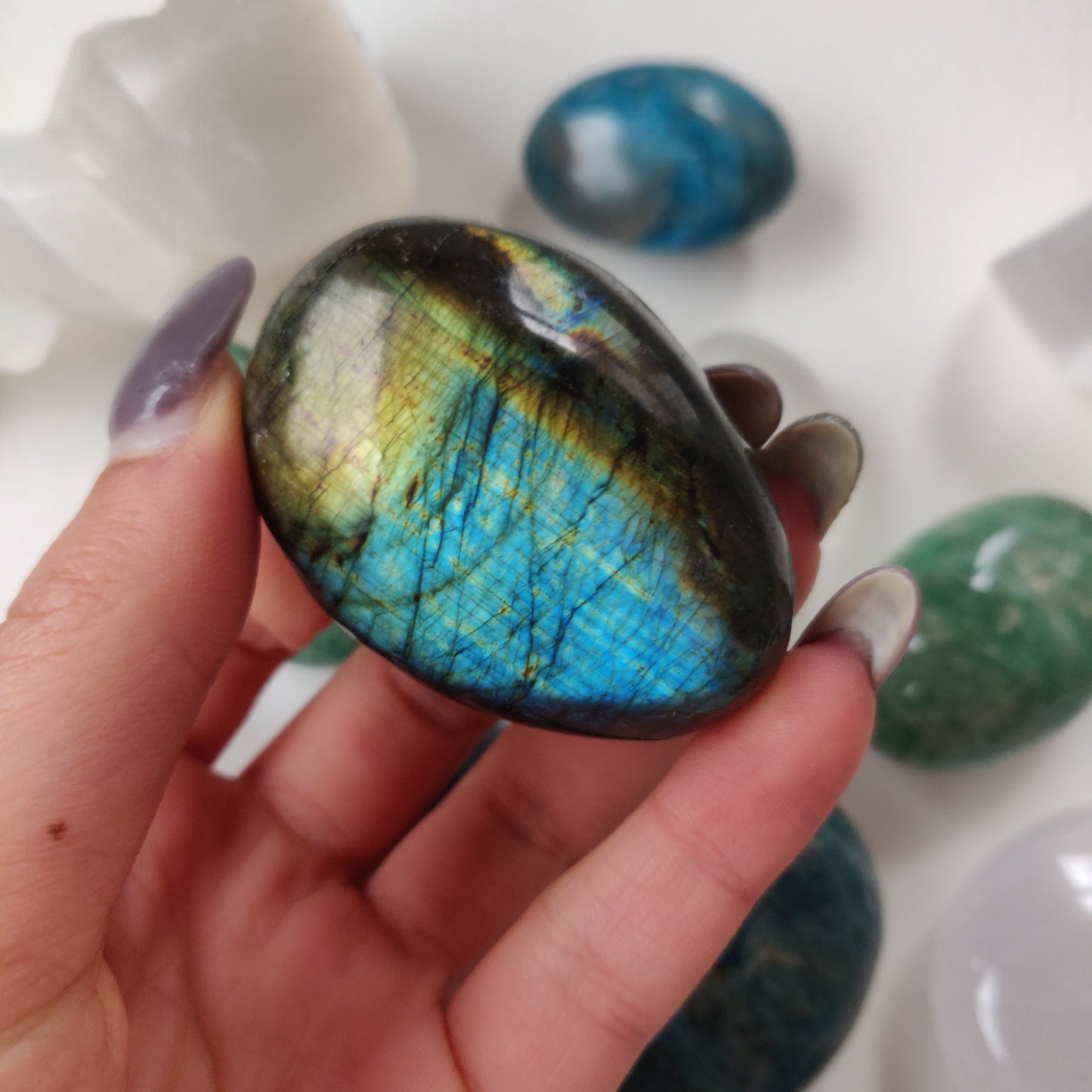 Labradorite Palm Stone (#34) - Simply Affinity