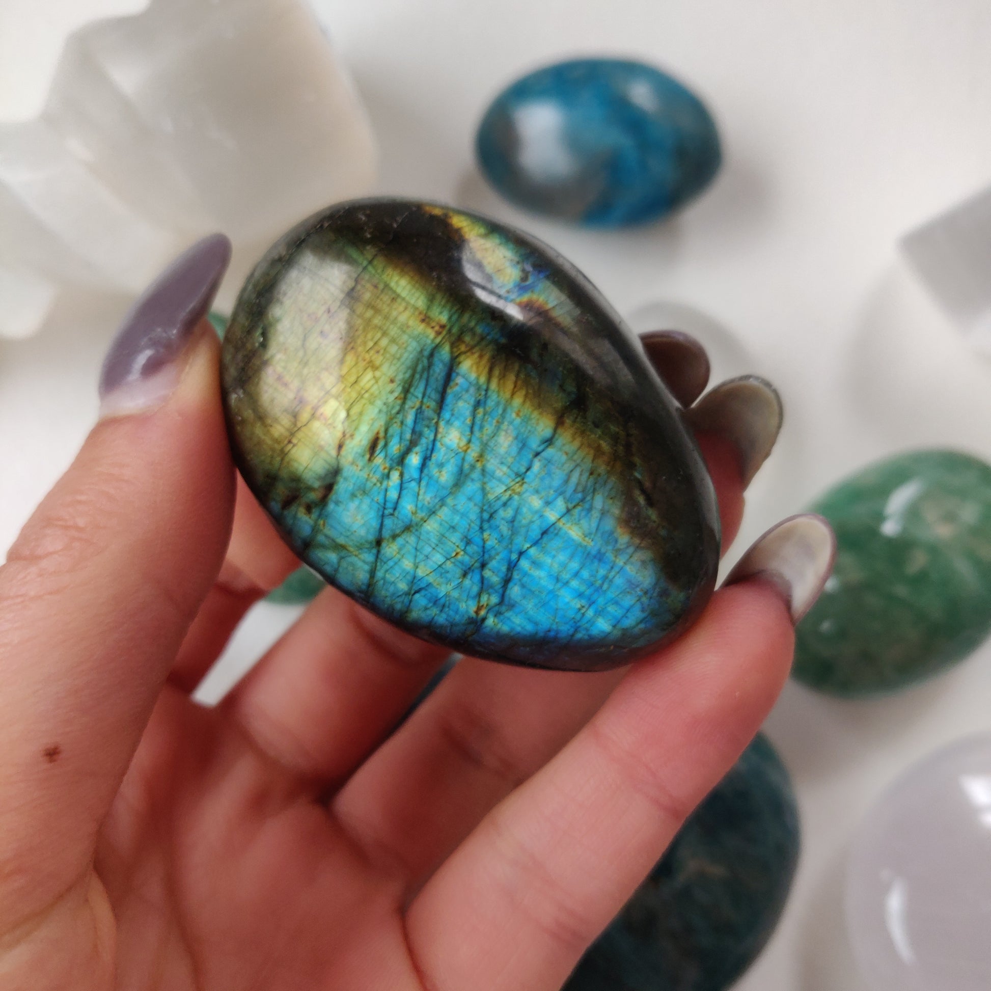 Labradorite Palm Stone (#34) - Simply Affinity