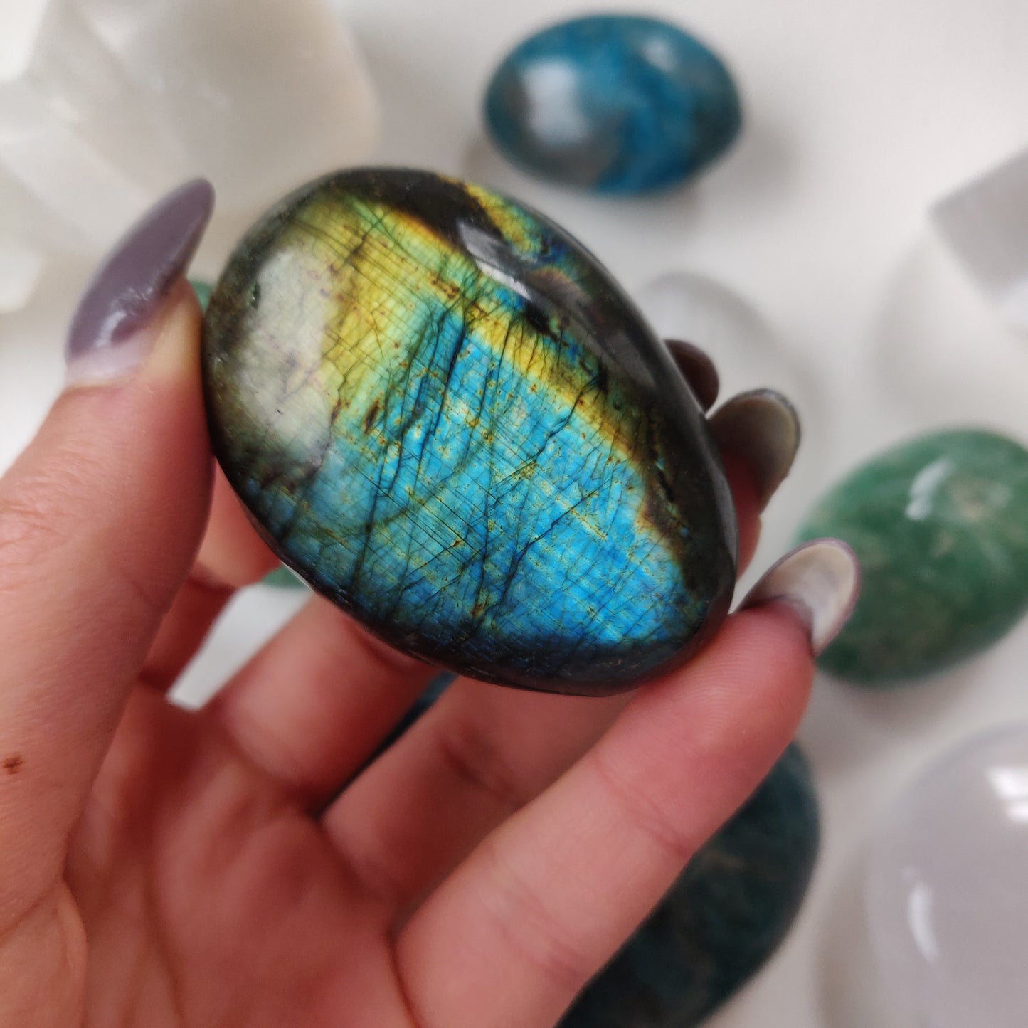 Labradorite Palm Stone (#34) - Simply Affinity