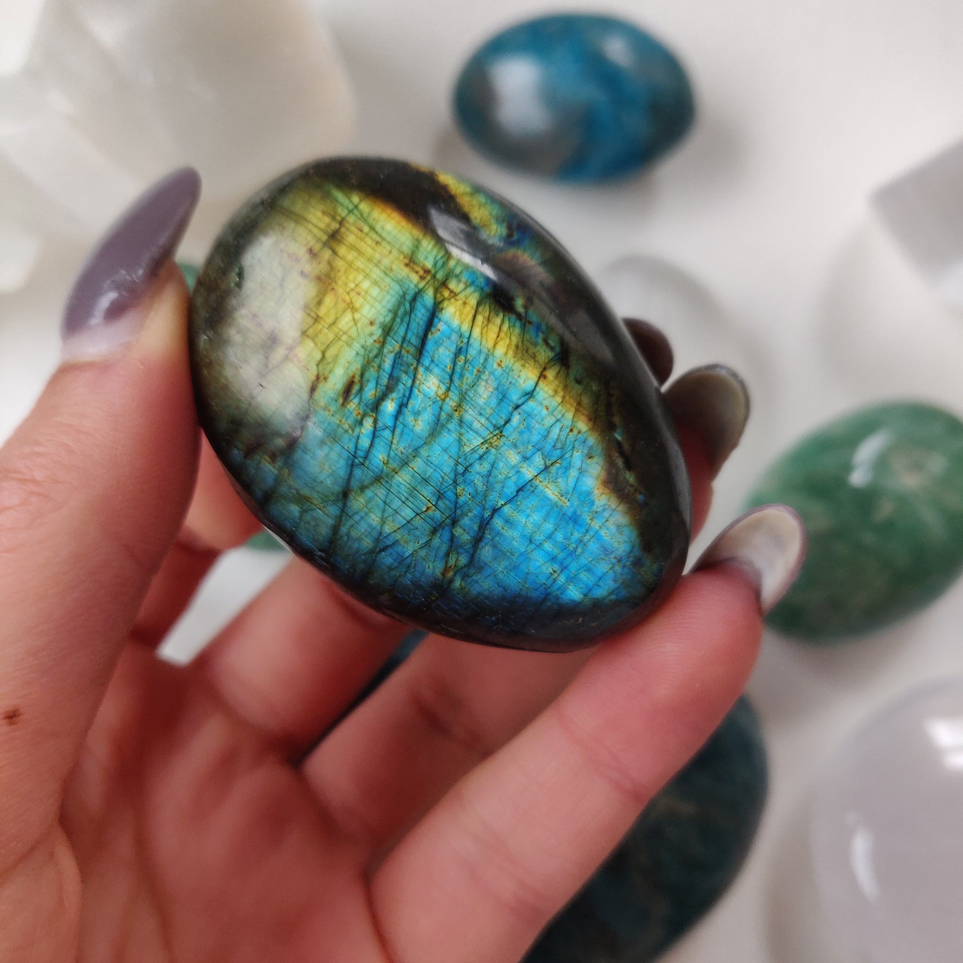 Labradorite Palm Stone (#34) - Simply Affinity