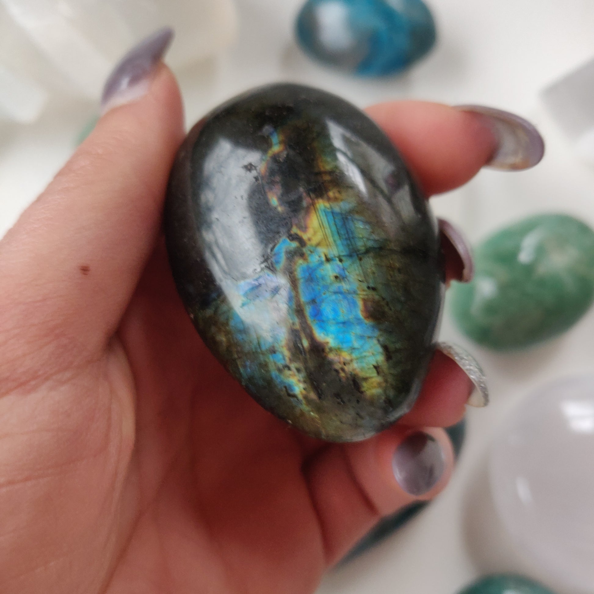Labradorite Palm Stone (#34) - Simply Affinity