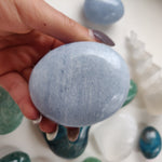 Blue Calcite Palm Stone (#3)