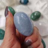 Blue Calcite Palm Stone (#1)