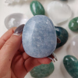 Blue Calcite Palm Stone (#4)