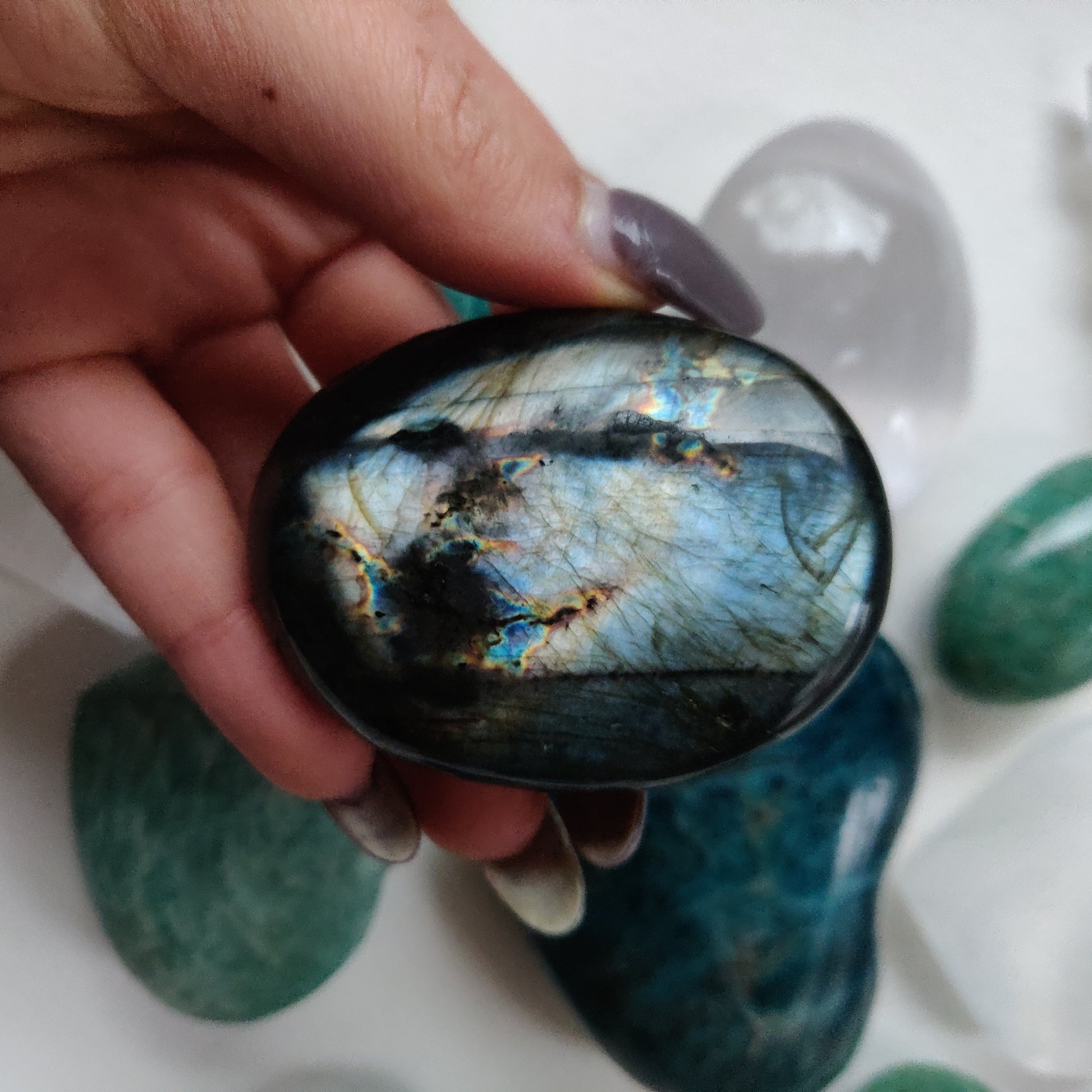 Labradorite Palm Stone (#47) - Simply Affinity