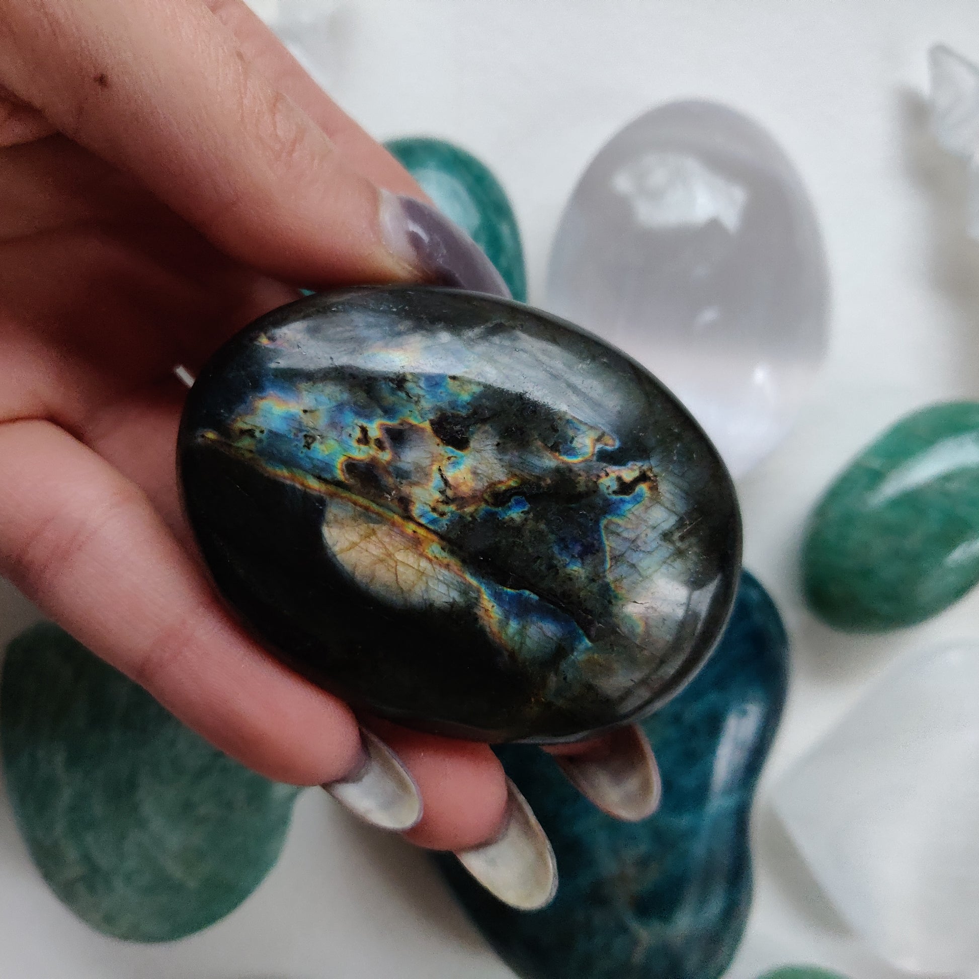 Labradorite Palm Stone (#47) - Simply Affinity