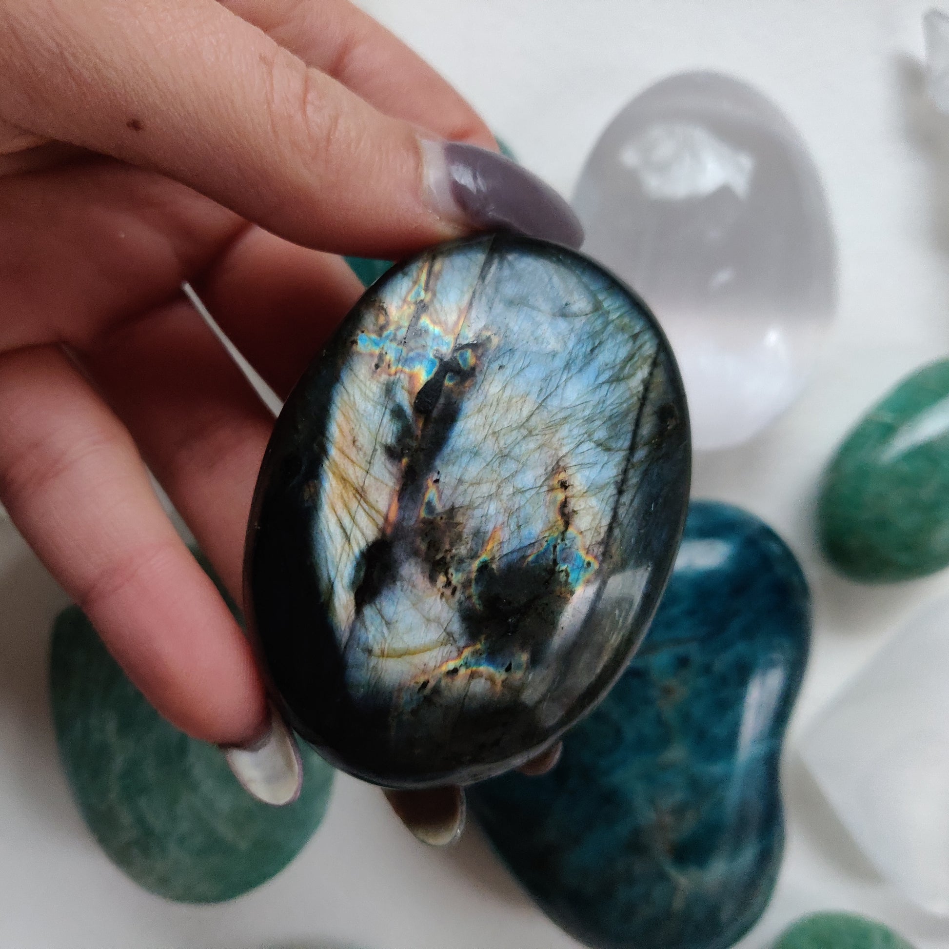 Labradorite Palm Stone (#47) - Simply Affinity