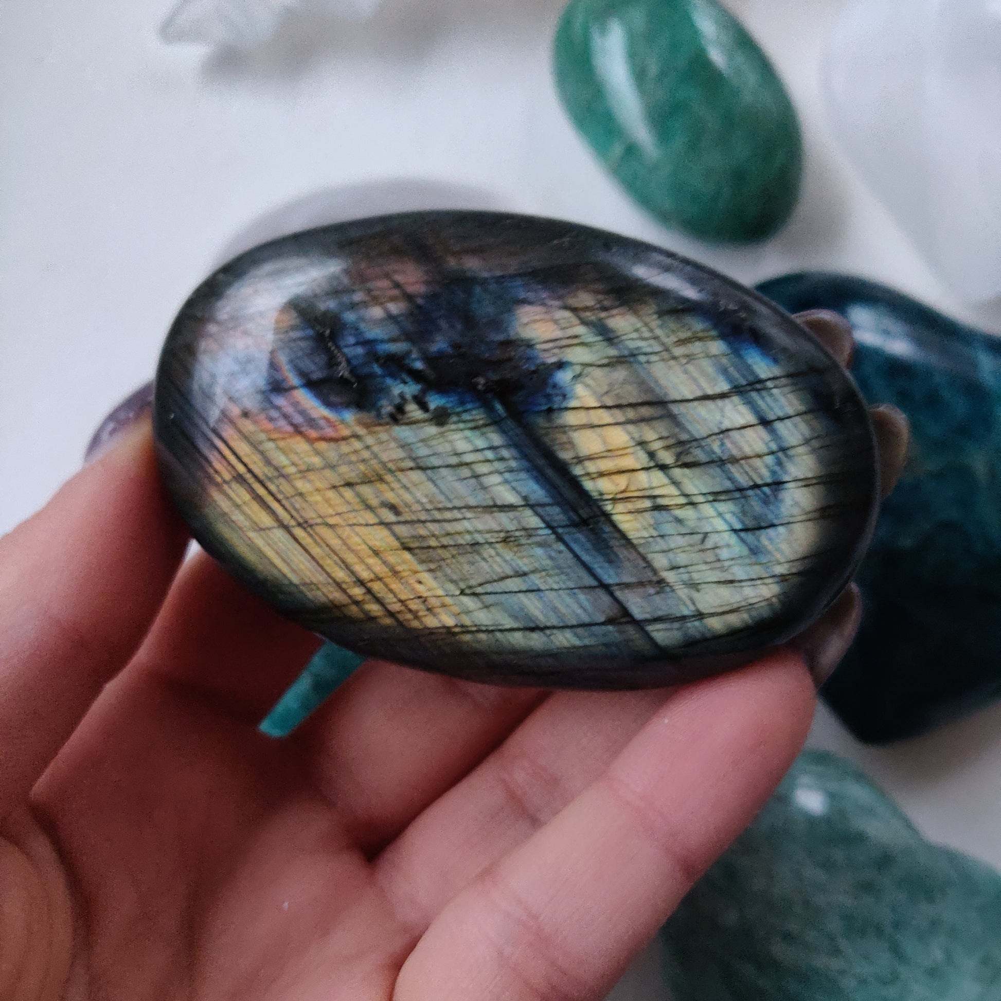 Labradorite Palm Stone (#82H) - Simply Affinity