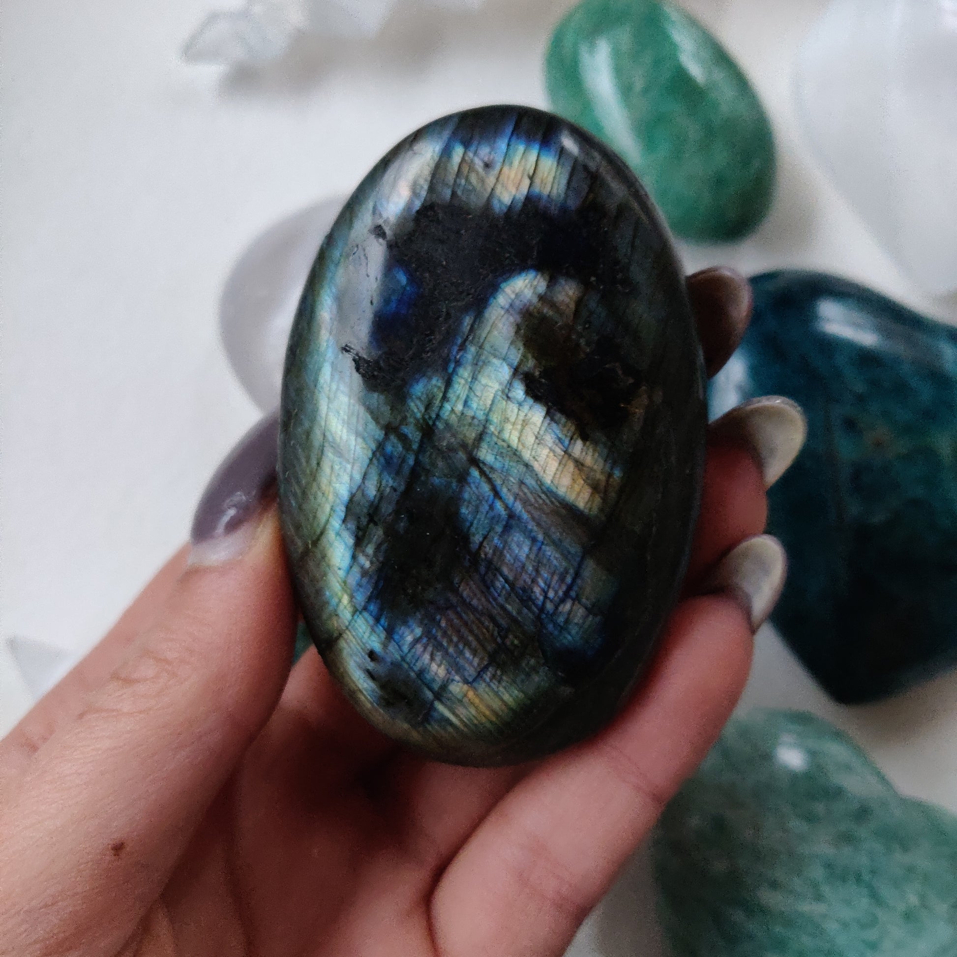 Labradorite Palm Stone (#82H) - Simply Affinity